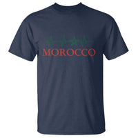 Morocco T Shirt Heartbeat Green Star Patriotic Pride Gift for Proud Moroccan