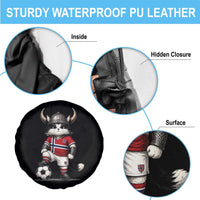 Norway Soccer Fan Spare Tire Cover Cute Viking Cat Norwegian Flag Nordic Football Lovers