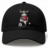 Norway Soccer Fan Baseball Cap Cute Viking Cat Norwegian Flag Nordic Football Lovers