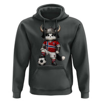 Norway Soccer Fan Hoodie Cute Viking Cat Norwegian Flag Nordic Football Lovers