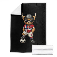 Norway Soccer Fan Throw Blanket Cool Viking Bear Nordic Football Norwegian Flag