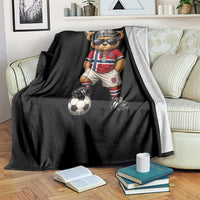 Norway Soccer Fan Throw Blanket Cool Viking Bear Nordic Football Norwegian Flag