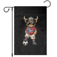 Norway Soccer Fan Garden Flag Cool Viking Bear Nordic Football Norwegian Flag
