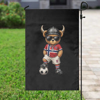 Norway Soccer Fan Garden Flag Cool Viking Bear Nordic Football Norwegian Flag