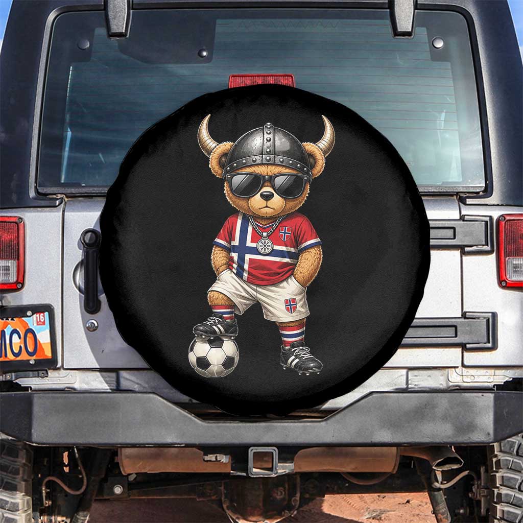 Norway Soccer Fan Spare Tire Cover Cool Viking Bear Nordic Football Norwegian Flag