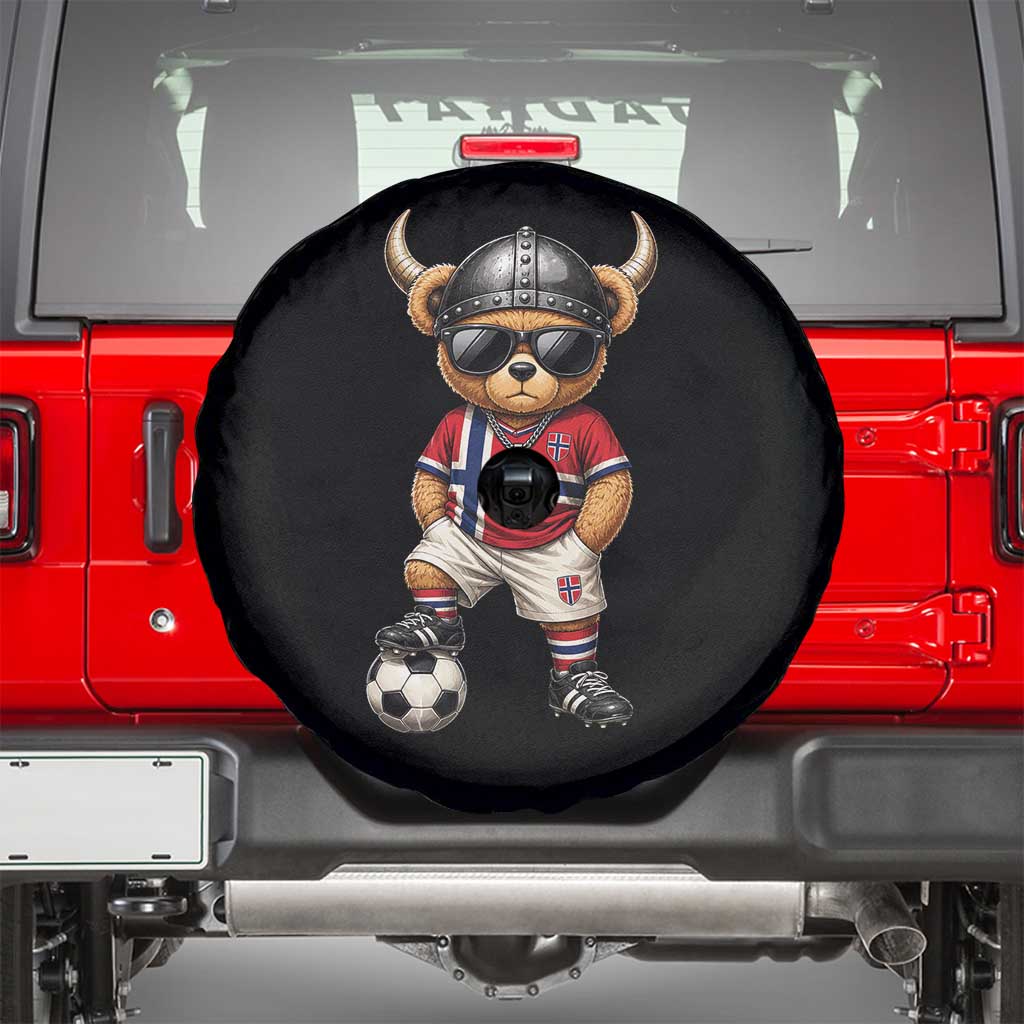 Norway Soccer Fan Spare Tire Cover Cool Viking Bear Nordic Football Norwegian Flag