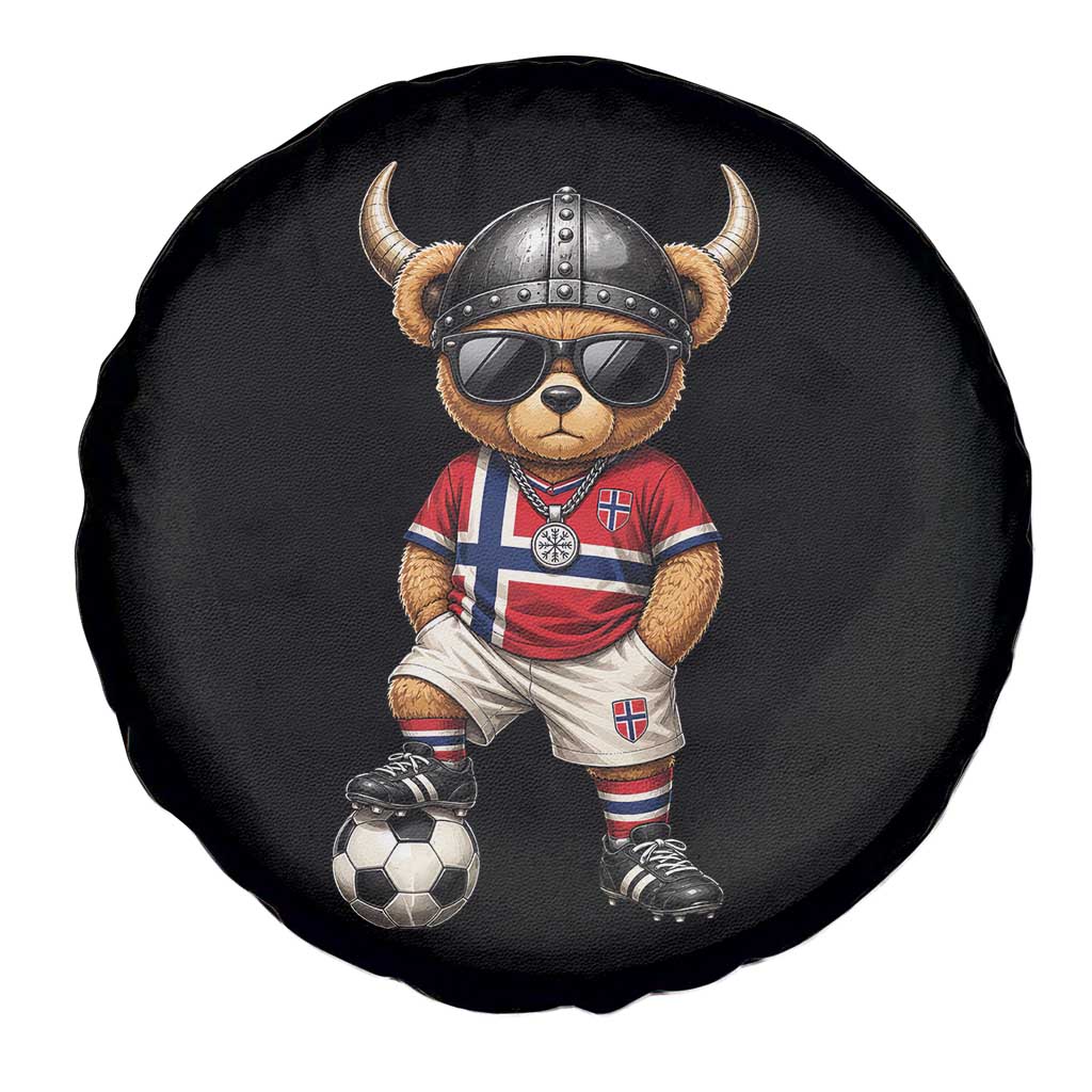Norway Soccer Fan Spare Tire Cover Cool Viking Bear Nordic Football Norwegian Flag
