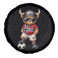 Norway Soccer Fan Spare Tire Cover Cool Viking Bear Nordic Football Norwegian Flag