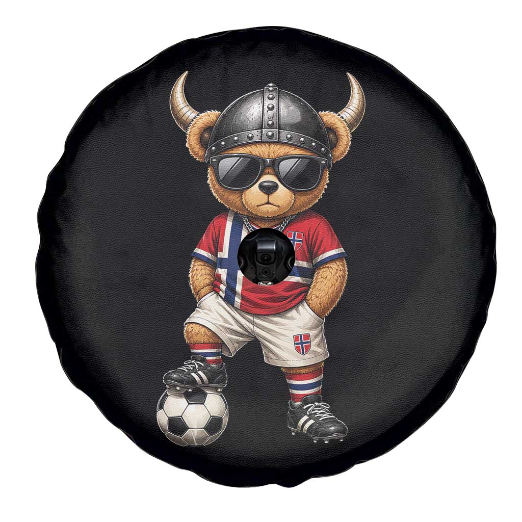 Norway Soccer Fan Spare Tire Cover Cool Viking Bear Nordic Football Norwegian Flag