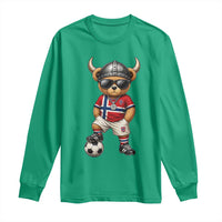 Norway Soccer Fan Long Sleeve Shirt Cool Viking Bear Nordic Football Norwegian Flag