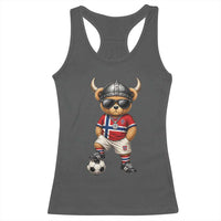 Norway Soccer Fan Racerback Tank Top Cool Viking Bear Nordic Football Norwegian Flag