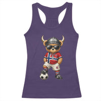 Norway Soccer Fan Racerback Tank Top Cool Viking Bear Nordic Football Norwegian Flag