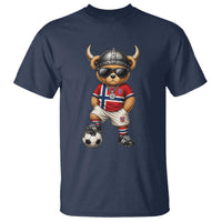 Norway Soccer Fan T Shirt Cool Viking Bear Nordic Football Norwegian Flag