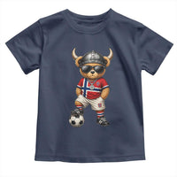 Norway Soccer Fan Toddler T Shirt Cool Viking Bear Nordic Football Norwegian Flag