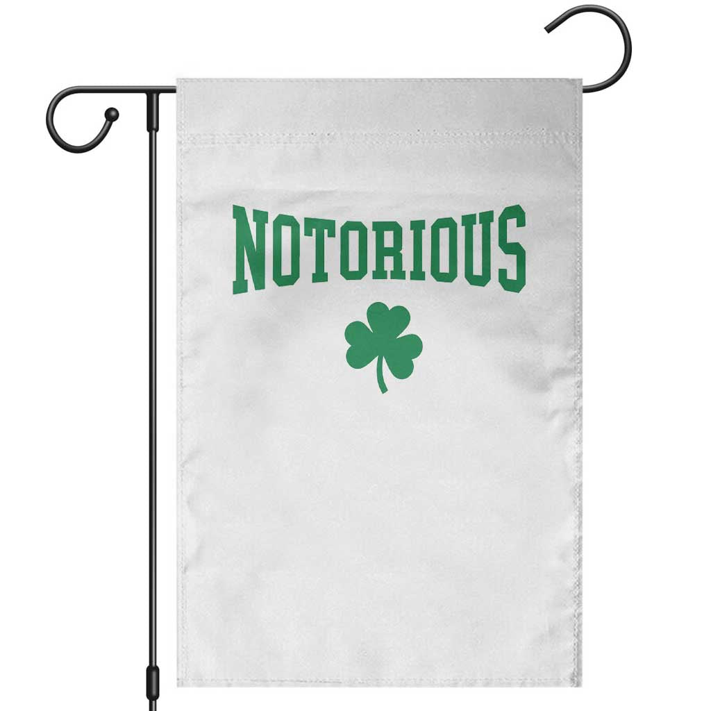 Irish Pride Boxing Fighting Notorious Garden Flag Retro Shamrock Varsity Irish Lucky Clover Graphic