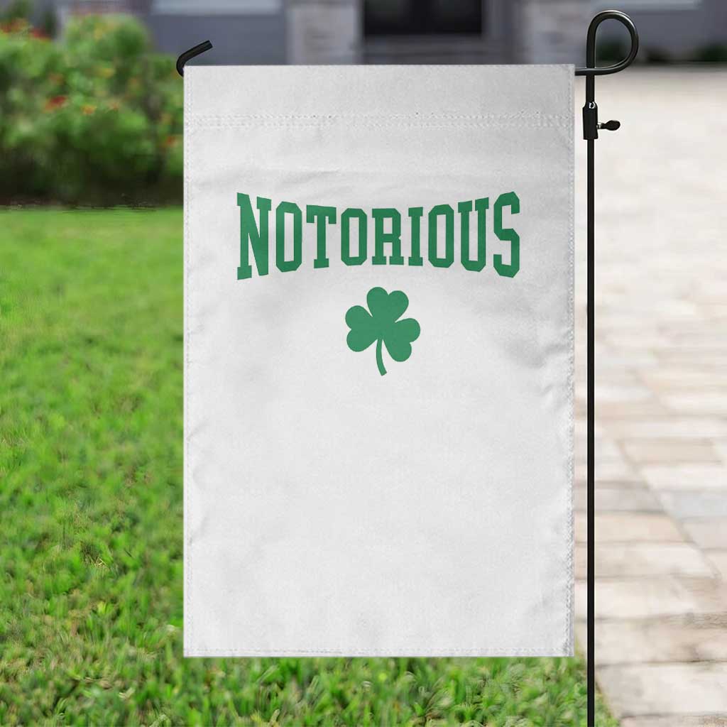 Irish Pride Boxing Fighting Notorious Garden Flag Retro Shamrock Varsity Irish Lucky Clover Graphic