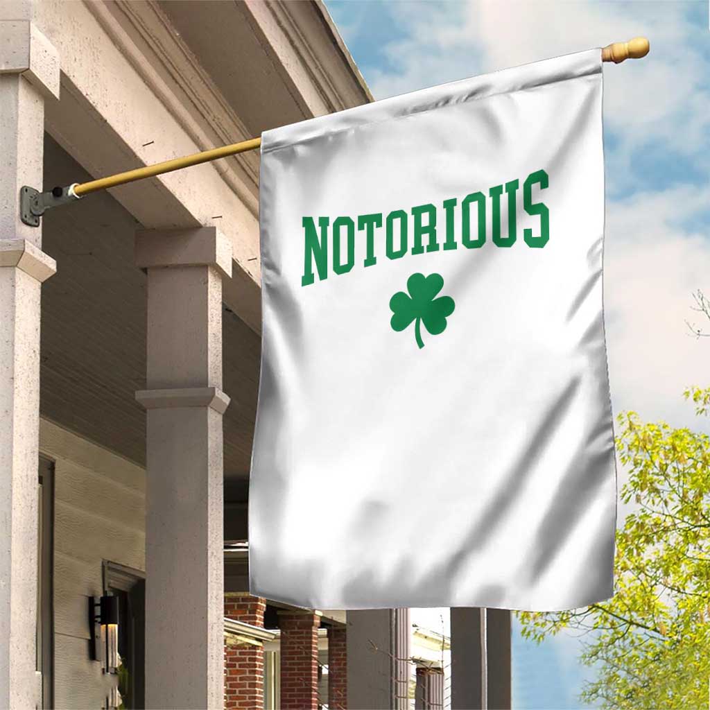 Irish Pride Boxing Fighting Notorious Garden Flag Retro Shamrock Varsity Irish Lucky Clover Graphic