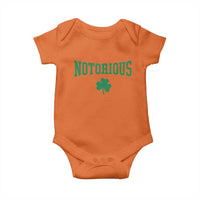 Irish Pride Boxing Fighting Notorious Baby Onesie Retro Shamrock Varsity Irish Lucky Clover Graphic