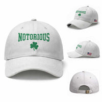 Irish Pride Boxing Fighting Notorious Baseball Cap Retro Shamrock Varsity Irish Lucky Clover Graphic