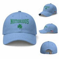 Irish Pride Boxing Fighting Notorious Baseball Cap Retro Shamrock Varsity Irish Lucky Clover Graphic