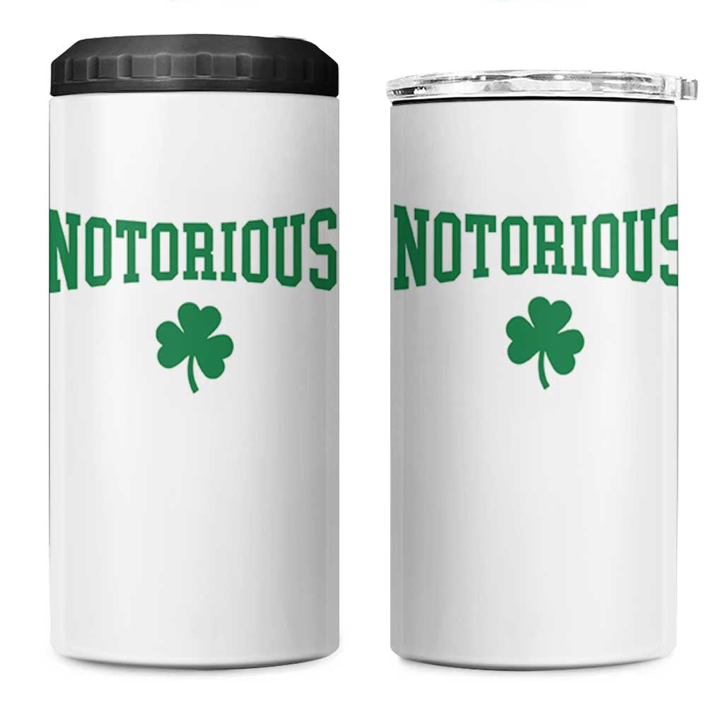 Irish Pride Boxing Fighting Notorious 4 in 1 Can Cooler Tumbler Retro Shamrock Varsity Irish Lucky Clover Graphic