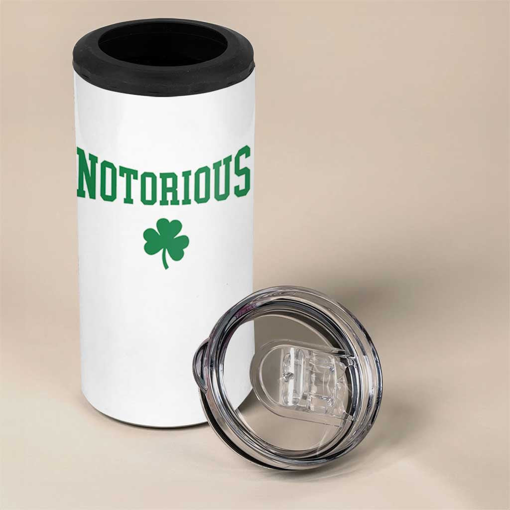 Irish Pride Boxing Fighting Notorious 4 in 1 Can Cooler Tumbler Retro Shamrock Varsity Irish Lucky Clover Graphic