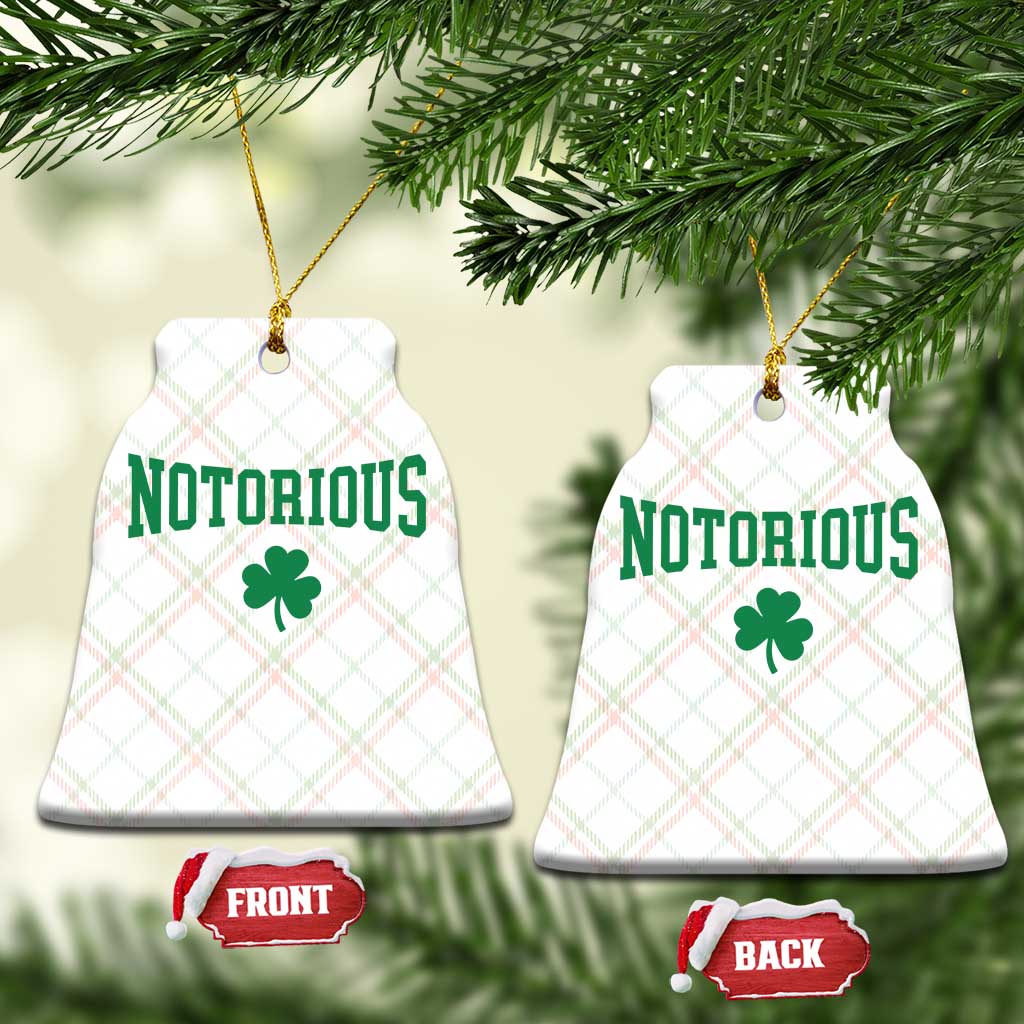 Irish Pride Boxing Fighting Notorious Ceramic Ornament Retro Shamrock Varsity Irish Lucky Clover Graphic
