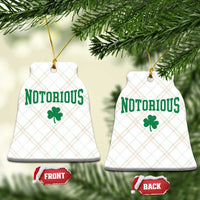 Irish Pride Boxing Fighting Notorious Ceramic Ornament Retro Shamrock Varsity Irish Lucky Clover Graphic
