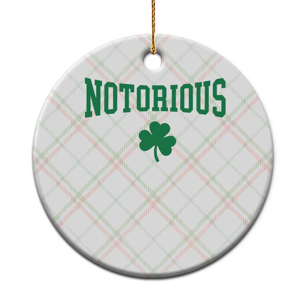 Irish Pride Boxing Fighting Notorious Ceramic Ornament Retro Shamrock Varsity Irish Lucky Clover Graphic