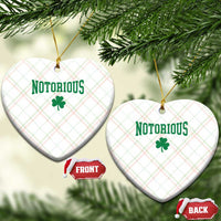 Irish Pride Boxing Fighting Notorious Ceramic Ornament Retro Shamrock Varsity Irish Lucky Clover Graphic