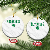 Irish Pride Boxing Fighting Notorious Ceramic Ornament Retro Shamrock Varsity Irish Lucky Clover Graphic