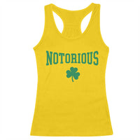 Irish Pride Boxing Fighting Notorious Racerback Tank Top Retro Shamrock Varsity Irish Lucky Clover Graphic