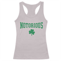 Irish Pride Boxing Fighting Notorious Racerback Tank Top Retro Shamrock Varsity Irish Lucky Clover Graphic