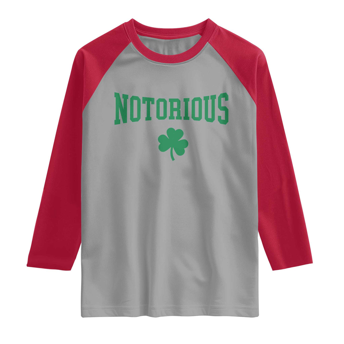Irish Pride Boxing Fighting Notorious Raglan Shirt Retro Shamrock Varsity Irish Lucky Clover Graphic