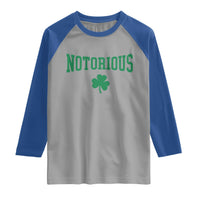 Irish Pride Boxing Fighting Notorious Raglan Shirt Retro Shamrock Varsity Irish Lucky Clover Graphic