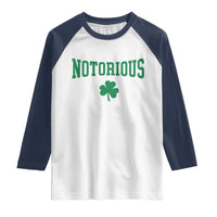 Irish Pride Boxing Fighting Notorious Raglan Shirt Retro Shamrock Varsity Irish Lucky Clover Graphic