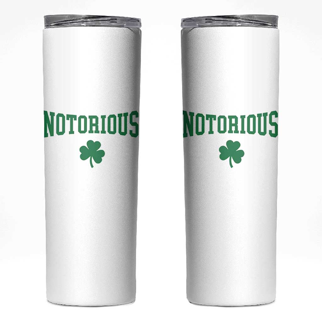 Irish Pride Boxing Fighting Notorious Skinny Tumbler Retro Shamrock Varsity Irish Lucky Clover Graphic