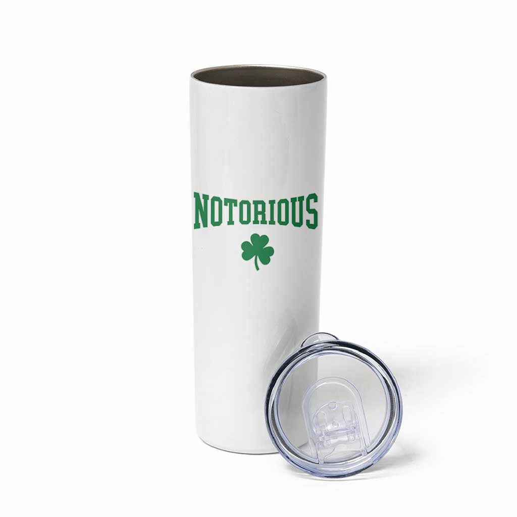 Irish Pride Boxing Fighting Notorious Skinny Tumbler Retro Shamrock Varsity Irish Lucky Clover Graphic