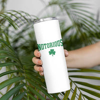 Irish Pride Boxing Fighting Notorious Skinny Tumbler Retro Shamrock Varsity Irish Lucky Clover Graphic