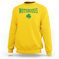 Irish Pride Boxing Fighting Notorious Sweatshirt Retro Shamrock Varsity Irish Lucky Clover Graphic