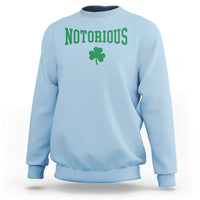 Irish Pride Boxing Fighting Notorious Sweatshirt Retro Shamrock Varsity Irish Lucky Clover Graphic