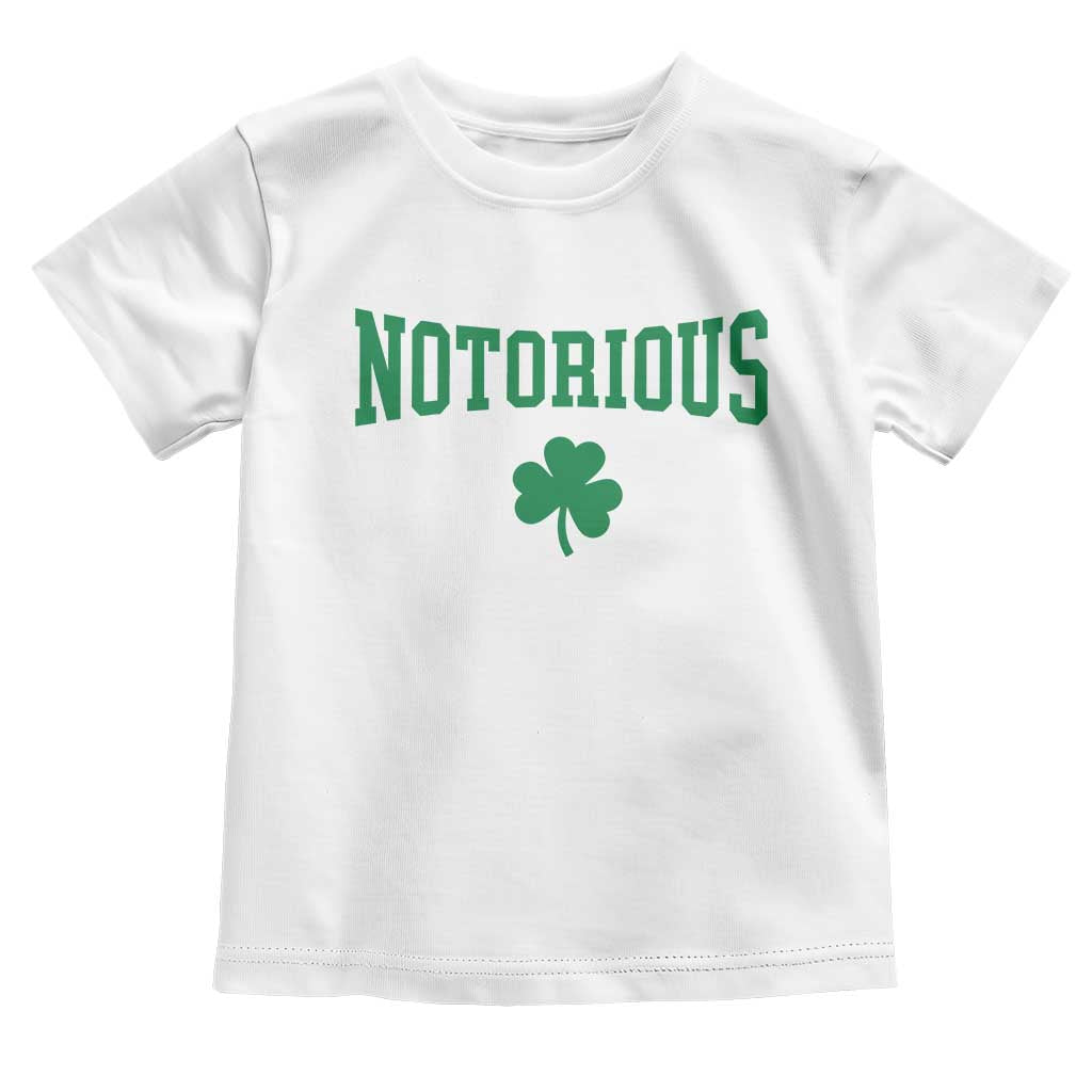 Irish Pride Boxing Fighting Notorious Toddler T Shirt Retro Shamrock Varsity Irish Lucky Clover Graphic