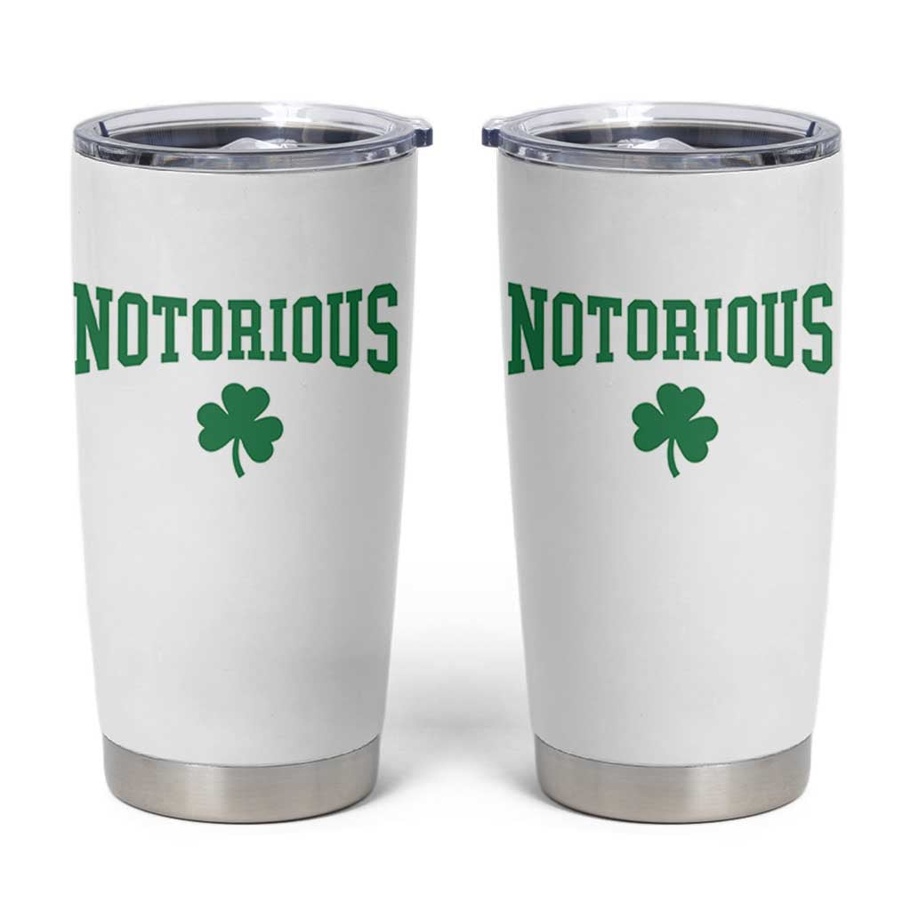 Irish Pride Boxing Fighting Notorious Tumbler Cup Retro Shamrock Varsity Irish Lucky Clover Graphic