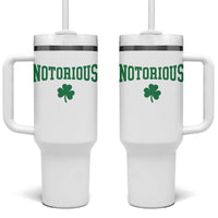 Irish Pride Boxing Fighting Notorious Tumbler With Handle Retro Shamrock Varsity Irish Lucky Clover Graphic