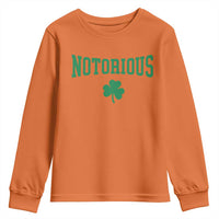 Irish Pride Boxing Fighting Notorious Youth Sweatshirt Retro Shamrock Varsity Irish Lucky Clover Graphic