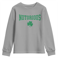 Irish Pride Boxing Fighting Notorious Youth Sweatshirt Retro Shamrock Varsity Irish Lucky Clover Graphic