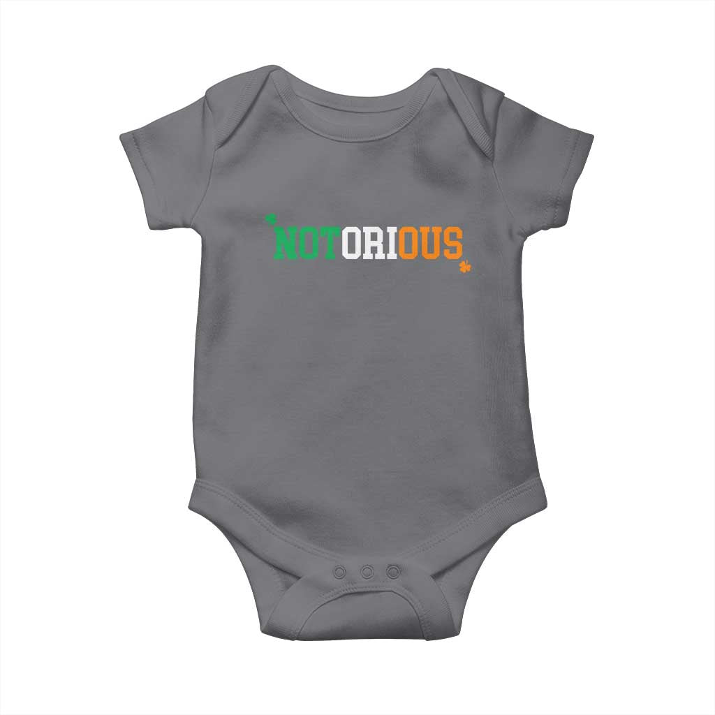 Irish Pride Boxing Fighting Notorious Baby Onesie Irish Flag Lucky Shamrock Graphic