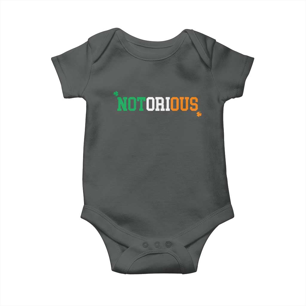 Irish Pride Boxing Fighting Notorious Baby Onesie Irish Flag Lucky Shamrock Graphic