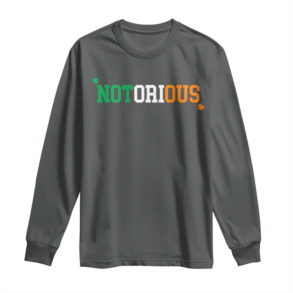 Irish Pride Boxing Fighting Notorious Long Sleeve Shirt Irish Flag Lucky Shamrock Graphic