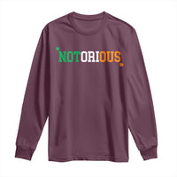 Irish Pride Boxing Fighting Notorious Long Sleeve Shirt Irish Flag Lucky Shamrock Graphic